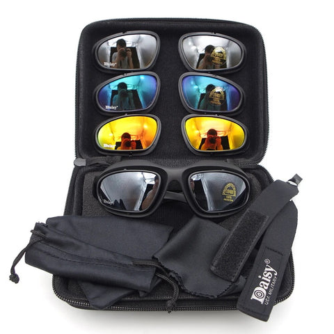 Daisy C5 Tactical Glasses Polarized Airsoft Paintball Shooting Military Goggles Outdoor Hiking Protective Army Sunglasses 4 Lens