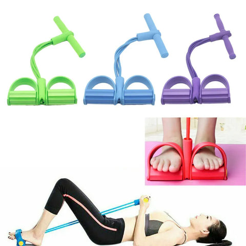 Multi-Function Tension Rope Fitness Pedal Exerciser Foot Pedal Rope Pull Bands