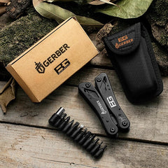 Multifunctional Stainless Steel Blackened Pliers Outdoor Mini Folding Telescopic Combination Knife Pliers Field Emergency Tool