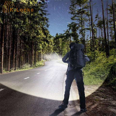 New Portable LED Strong Light Flashlight With Built-in Battery Usb Rechargeable 4 Modes COB For Home outdoor Work Light