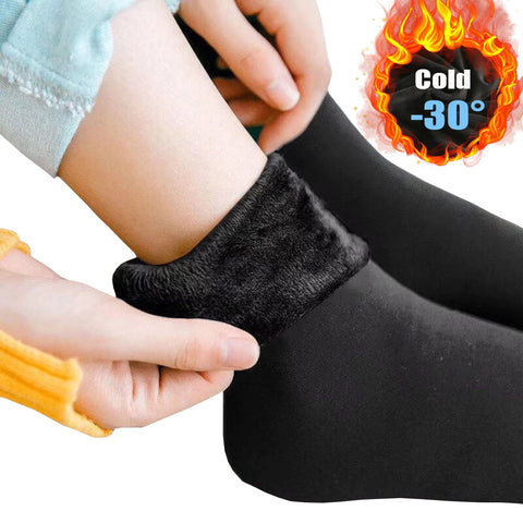 5 Pairs Women Cashmere Socks Thicken Thermal Wool - Fleece Wool Cashmere Socks