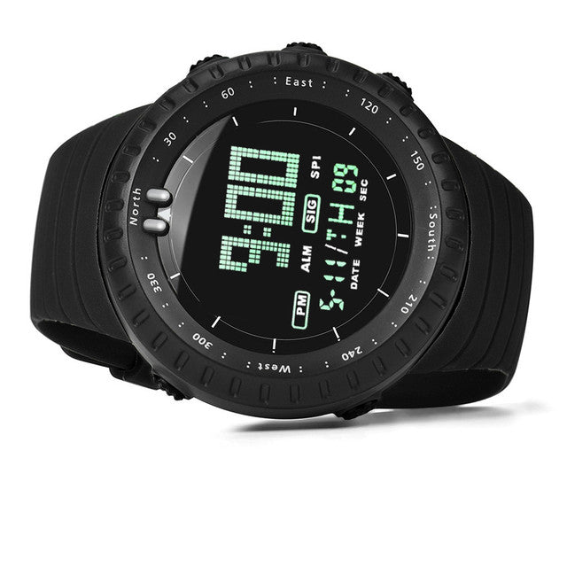 Sunto waterproof watch multi-function chronograph men's black digital watch outdoor sports digital watch