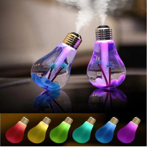 Bulb Humidifier Mini Night Light Cool Mist Light With Humidifier (Multicolor)
