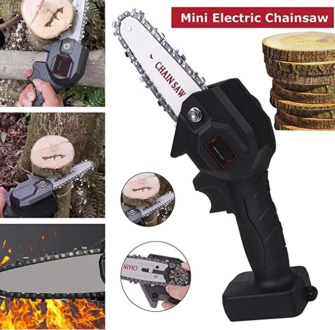24V Mini electric chain saw Cordless small electric saw wireless handheld fast cutting Logging pruning