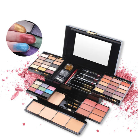 Pro Makeup Set 39 Colors Multicolor Shimmer Glitter Matte Long Lasting Eyeshadow Palette Blush Power Lipstick Maquillaje Mujer