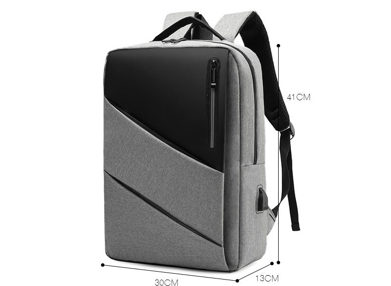 Multifunctional Backpack with USB Charging Male Causal Travel Backpack Reflective Stripe Travel Bag