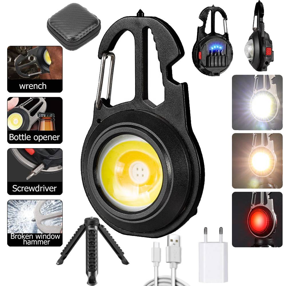 10 in 1 New Mini Lantern Portable Multi-function COB Floodlight Outdoor