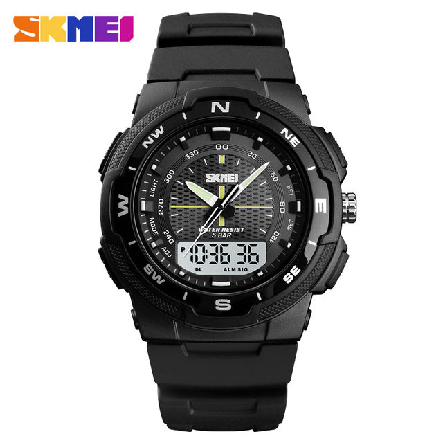 SKMEI 1454 Man Military Double Time Waterproof Watch