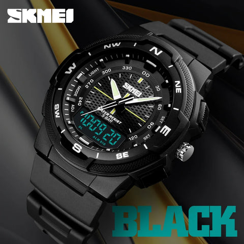 SKMEI 1454 Man Military Double Time Waterproof Watch