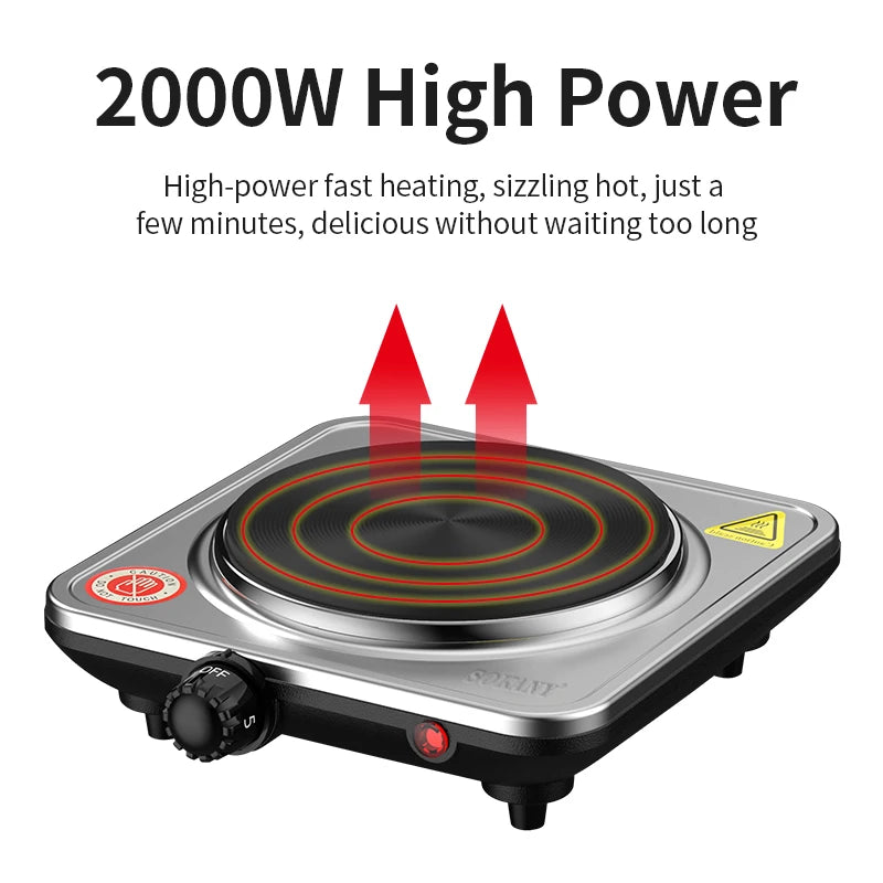 SOKANY 1000W Signal Flat Burner Household Electric Stove Hot Plate Kitchen Appliance 5101