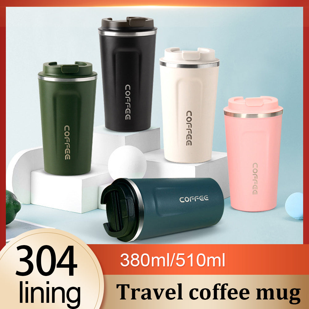 Insulated Coffee Mug Stainless Steel Tumbler Water Thermos Vacuum Flask Bottle Portable Travel Mug Thermal Cup