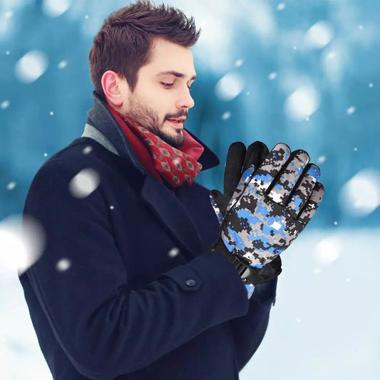 Ski Gloves Winter Warm Waterproof and Breathable Snow Gloves Motorcycle Gloves for Cold Weather