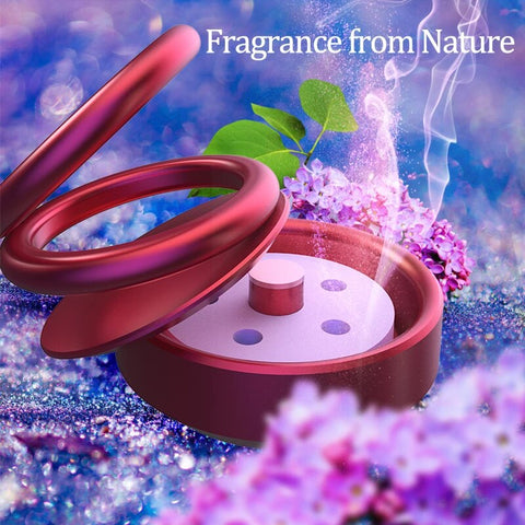 Car Suspended Rotating Aromatherapy Solar Energy Double-ring Car Perfume Seat Lasting Fragrance Cologne Scent Cars Decoration