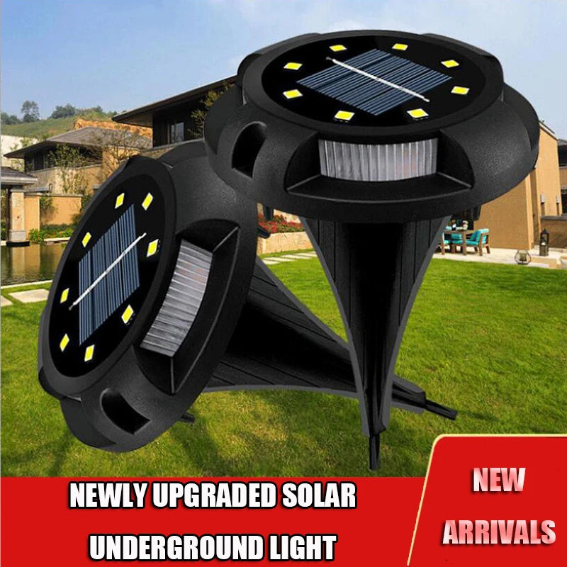 4 Pcs Solar Garden Light 8 LED Floor Light ip65 Waterproof Corridor Lawn Lamps LED Solar Stick Light