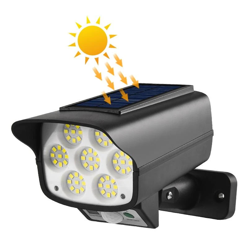 Solar Light Outdoor Human Body Sensor Waterproof LED Solar Lamp Simulation Monitoring Light Garden Path Street Led Wall Light