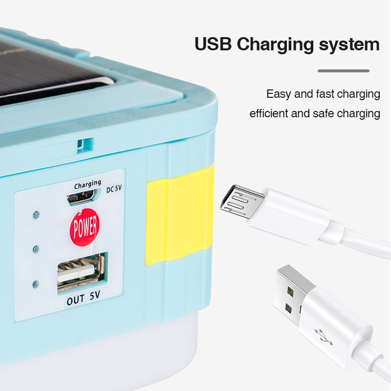 Solar Power Charging LED - Rechargeable USB Solar Lights