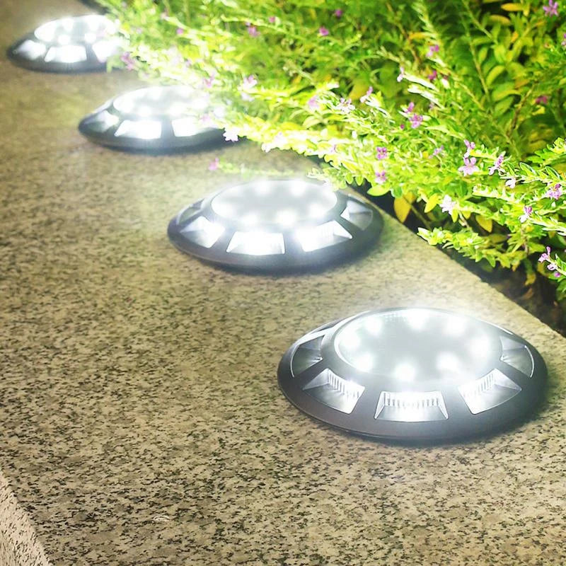 4 Pcs Solar Garden Light 8 LED Floor Light ip65 Waterproof Corridor Lawn Lamps LED Solar Stick Light