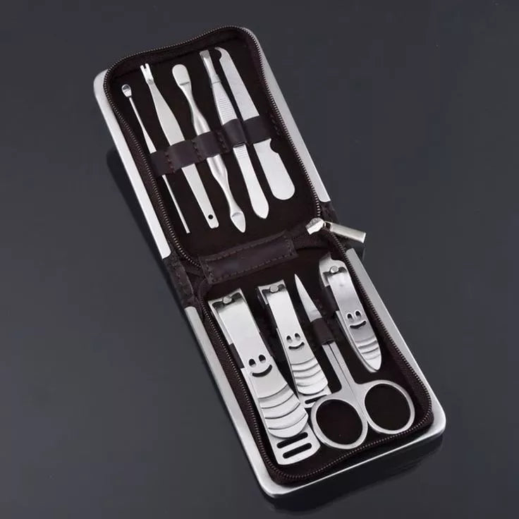 8Pcs/Set Multifunction Nail Clippers Set Stainless Steel Pedicure Scissor Tweezer Manicure Set Kit Nail Art Tools