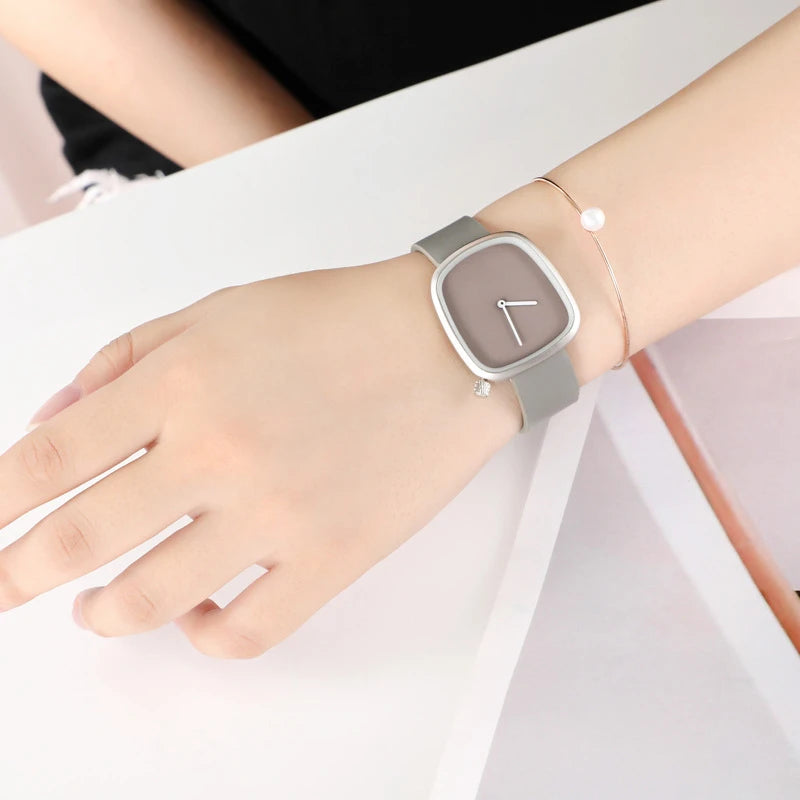 Tomi TM101 Fashion Simple Girls Minimalist Square Gift Quartz Watch