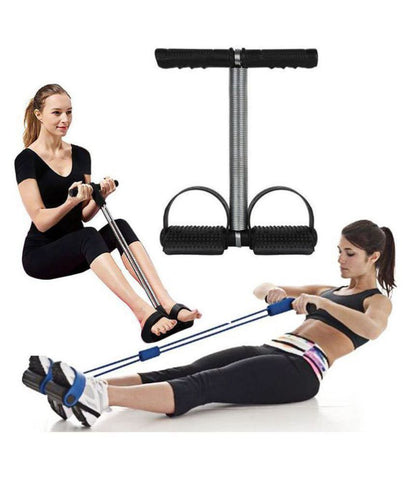 Double Spring Tummy Trimmer Prime Pull Rope Dual Spring Tension Foot Pedal Sit Up Equipment For Abdominal, Leg Exerciser