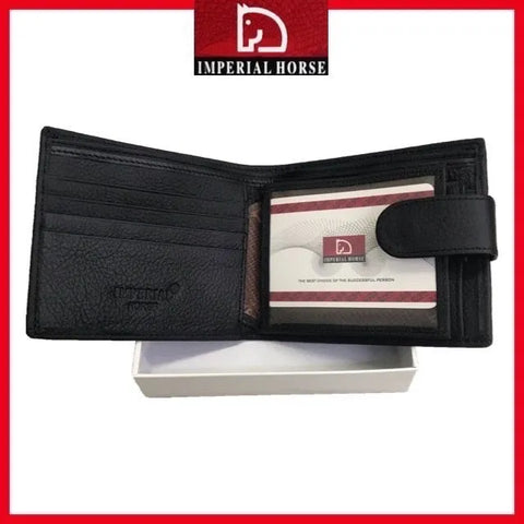 Original Imperial Horse Brand Men's Wallet Genuine Leather Wallet fold over wallet with a box