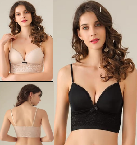 Push Up Bra Front Closure Butterfly Brassiere Backless Bralette