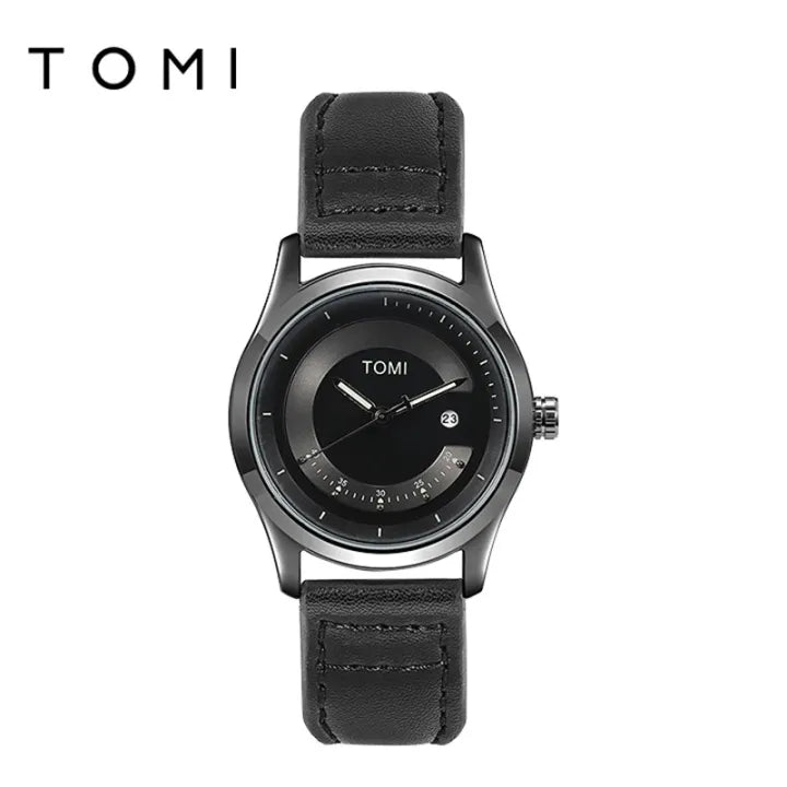 Tomi T099 Dial Leather Strap Watch Waterproof