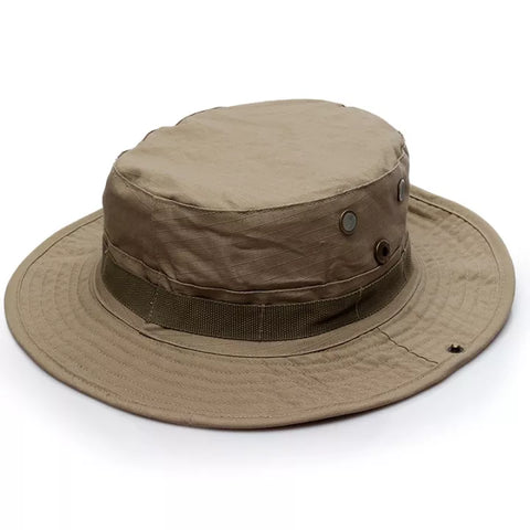 Tactical Unisex Hat for Fishing Trekking Camping Hiking Sun Cap Round Rim Hat