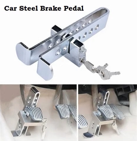 8 Holes Car Steel Brake Pedal Lock Clutch Lock Vehicle Security Anti-Theft Lock