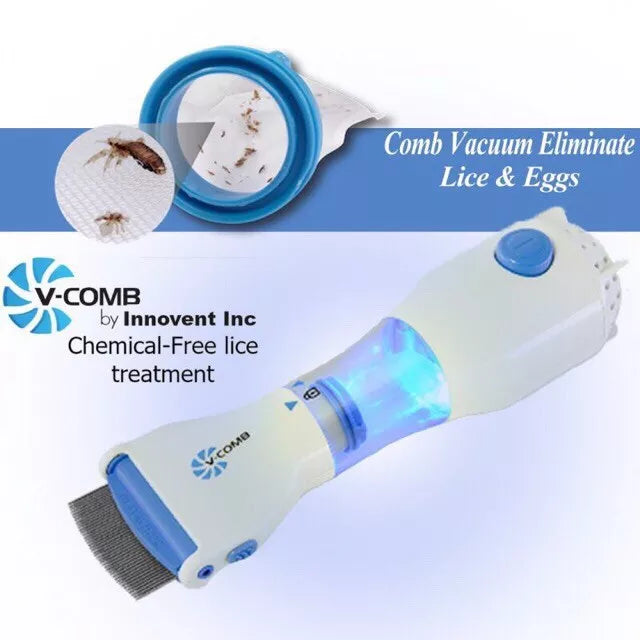 V Comb All in 1- Electric Vaccum Remover Comb Treatment for all Lice/Crab/Dandruff Remover