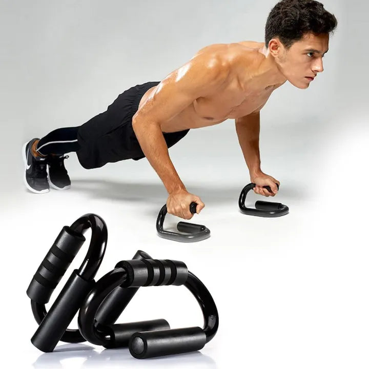 2 Pcs Push Up Stand S Shape Handles Workout Fitness Gym Press Bar Pumping Exercise gym Chest Training Equipment