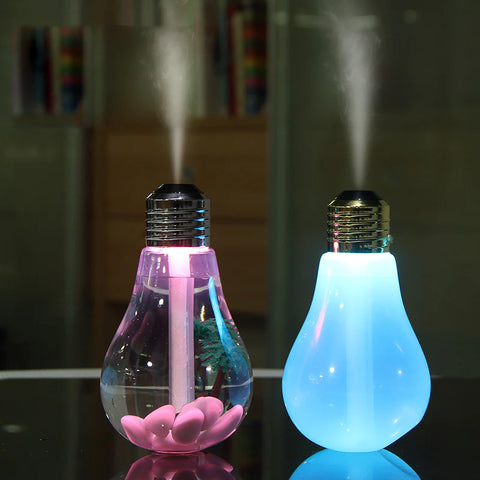 Bulb Humidifier Mini Night Light Cool Mist Light With Humidifier (Multicolor)