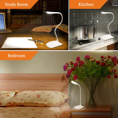 Foldable LED Desk Light 3 Levels Dimming Touch USB Recharable Battery Bright Table Lamp For Reading Study Bedroom Lanterns Lamps