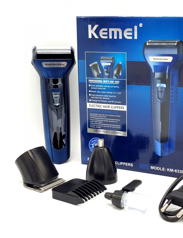 Kemei 3 in 1 Trimmer & Shaver Machine For Body - Kemei KM-6330 3 in 1 Price in Pakistan