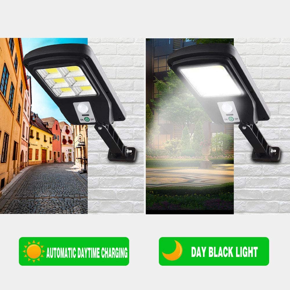 48 COB LED's Solar Powered PIR Motion Sensor Light Outdoor Garden Security Wall Lamps