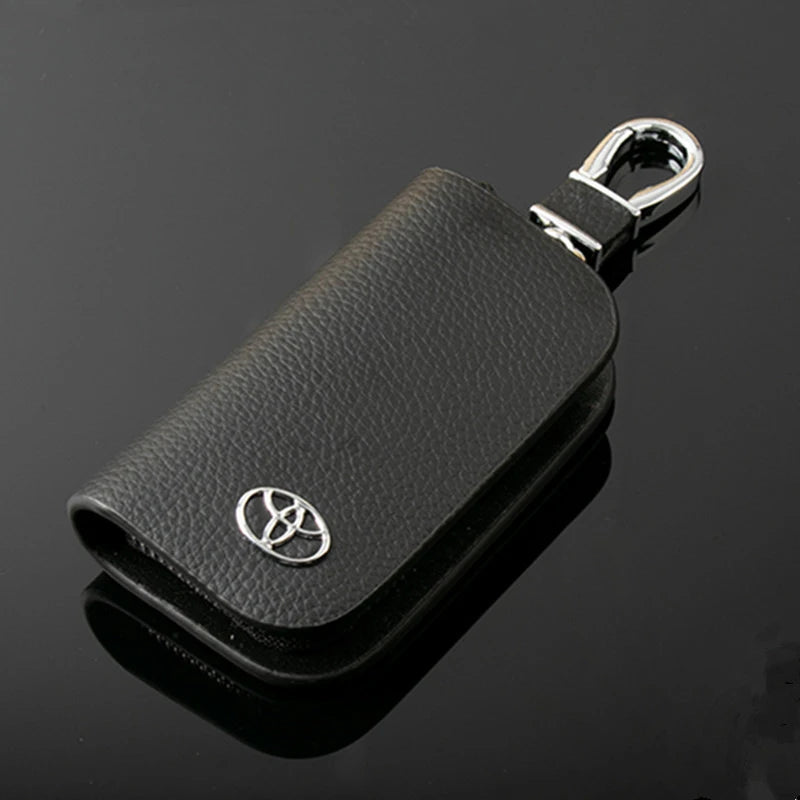 Leather car key case for Car long Chain Pendant Keyring AUTO accessories key chain bag