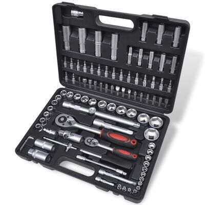94 pcs/Set Socket Spanner Set Car Repair Tools Ratchet Torque Wrench Automobile Tools Kit