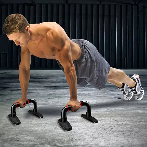 2 Pcs Push Up Stand S Shape Handles Workout Fitness Gym Press Bar Pumping Exercise gym Chest Training Equipment