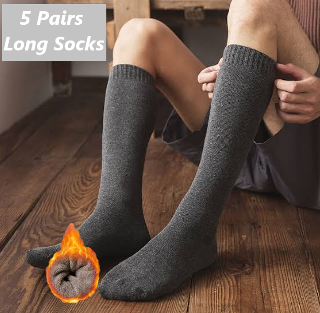 4 Pairs/Lot Long Wool Winter Socks - Man Winter Warm Long Thick Socks