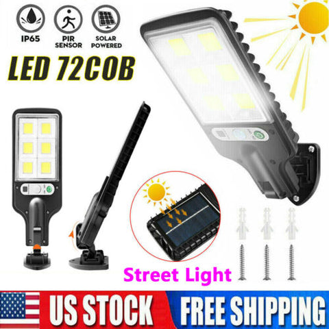 18 Led Solar Street Lights 108/117 COB Outdoor Solar Lamp 3 Light Modes Waterproof Motion Sensor Security Lighting for Garden Patio