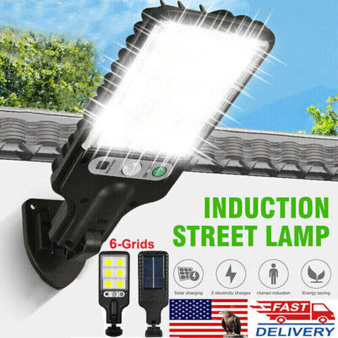 18 Led Solar Street Lights 108/117 COB Outdoor Solar Lamp 3 Light Modes Waterproof Motion Sensor Security Lighting for Garden Patio