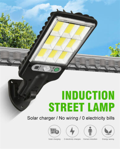 18 Led Solar Street Lights 108/117 COB Outdoor Solar Lamp 3 Light Modes Waterproof Motion Sensor Security Lighting for Garden Patio