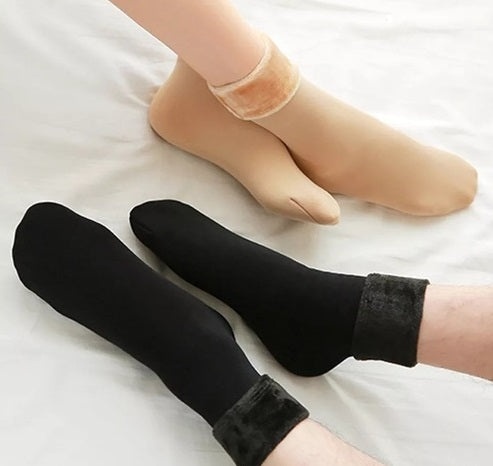 4 Pairs Women Cashmere Socks Thicken Thermal Wool - Fleece Wool Cashmere Socks